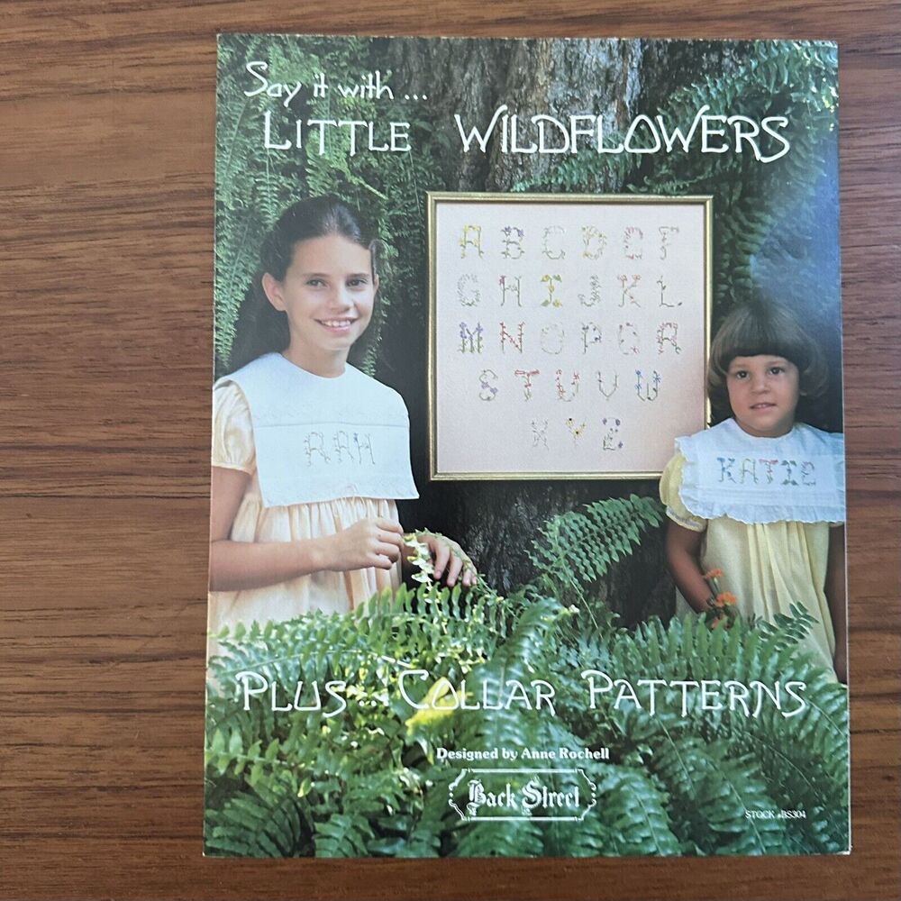 Back Street Say it With Little Wildflowers Collar Patterns 1983 Needlework